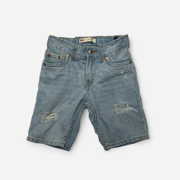 Levi's Other - Levi’s 511 Slim Kids Denim Shorts Size 5 Light Wash Distressed